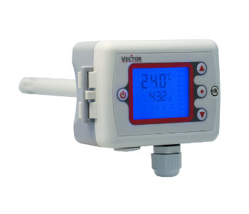 SDC2-16-THC Duct mounted Controller and Sensor (X2 OS) for Temperature, Humidity, CO2 and Air Quality