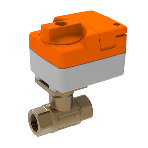 Zone valve (CV), 1", 2-way, Internal thread, kvs 8.0 m³/h Rotary actuator, 2 Nm, AC 230 V, Open/close, 3-point, 105 s, IP40 Actuator fitted