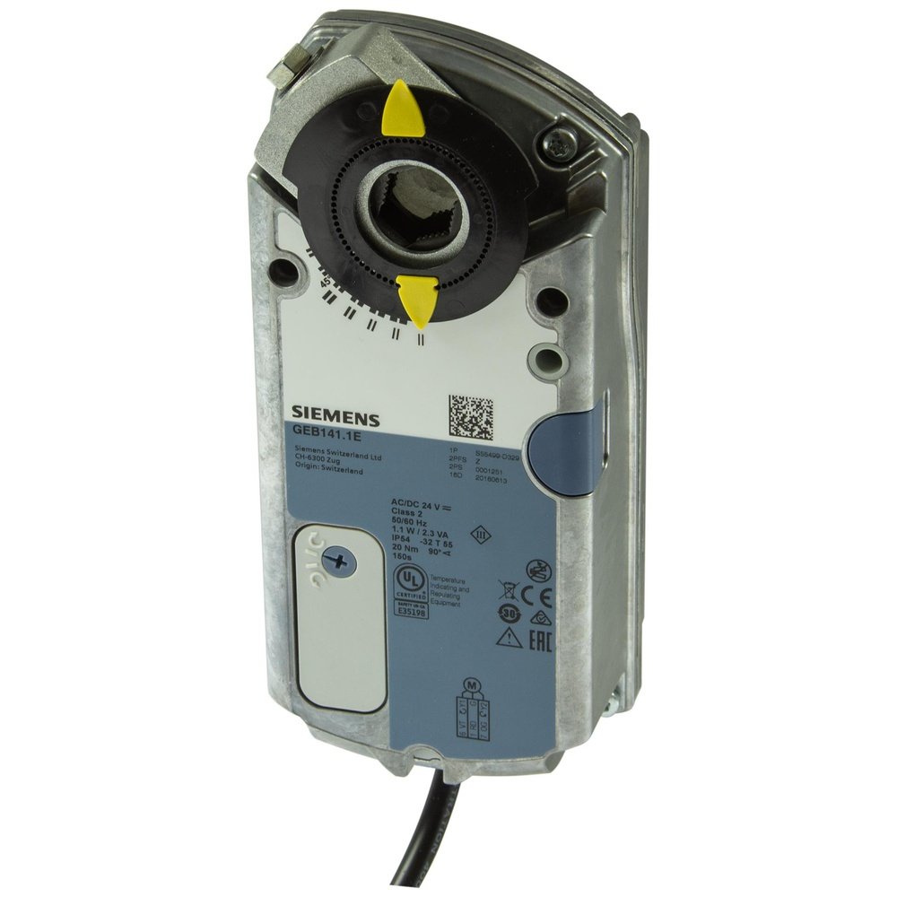 GEB341.1E Rotary air damper actuators 20 Nm, without spring return