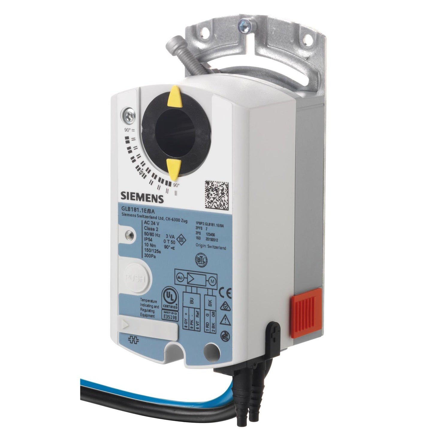 GDB181.1E/BA VAV compact controller BACnet, AC 24 V, 5 Nm, 150 s, 300 Pa